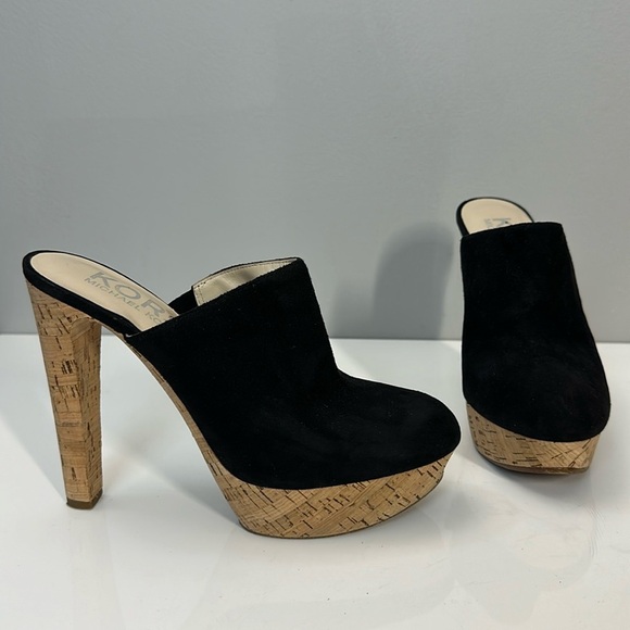 Kors Michael Kors Braelyn Suede Cork Platform Clog Size 7.5 - Picture 1 of 14